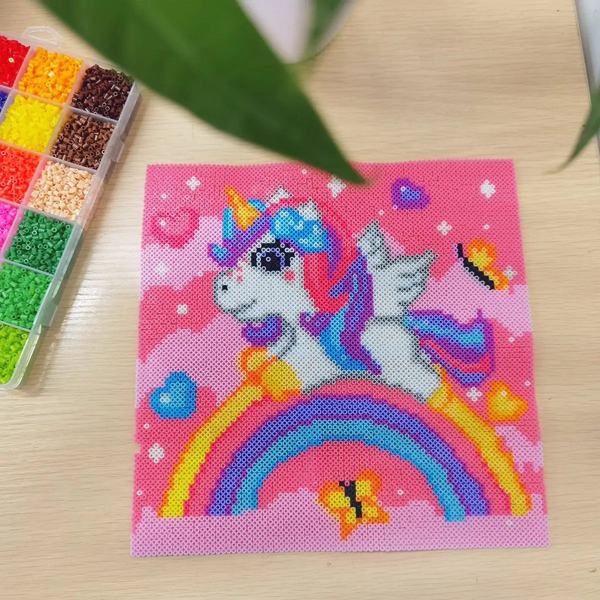 Pink Unicorn Pixel Painting (GL3-0013)