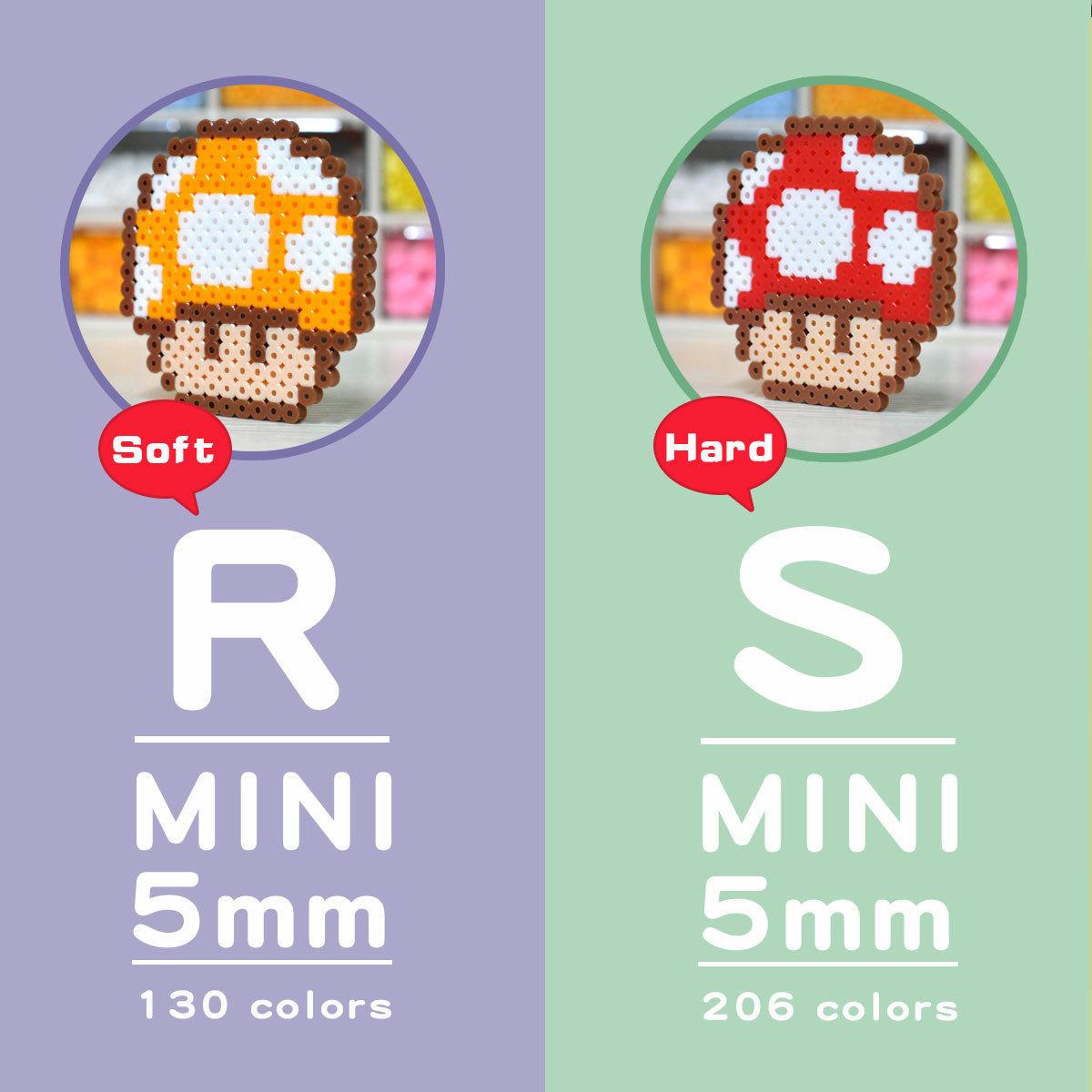 Hama beads; Mini vs. Midi