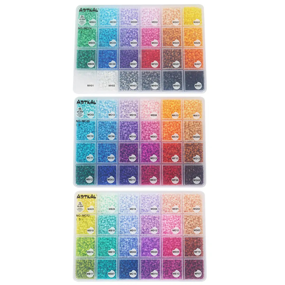 72 Colors Box Set M-2.6mm Mini Beads MC72