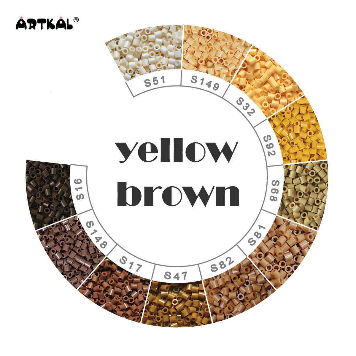 Yellow Brown-Midi 1000 beads Single Pack