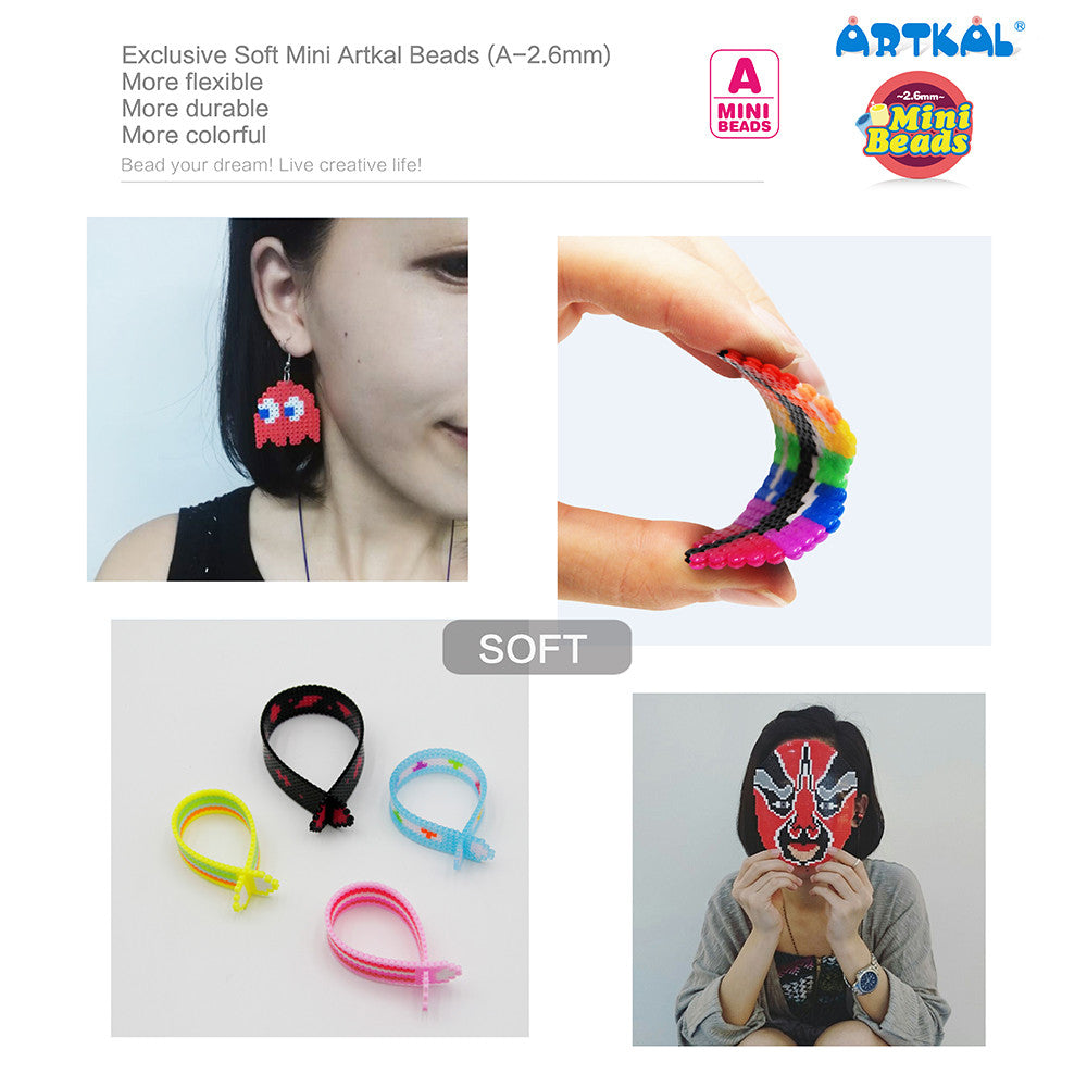 186 Colors Full Colors Set Mini A-2.6mm SOTF Artkal Beads 1000pcs/bag AB1000-F