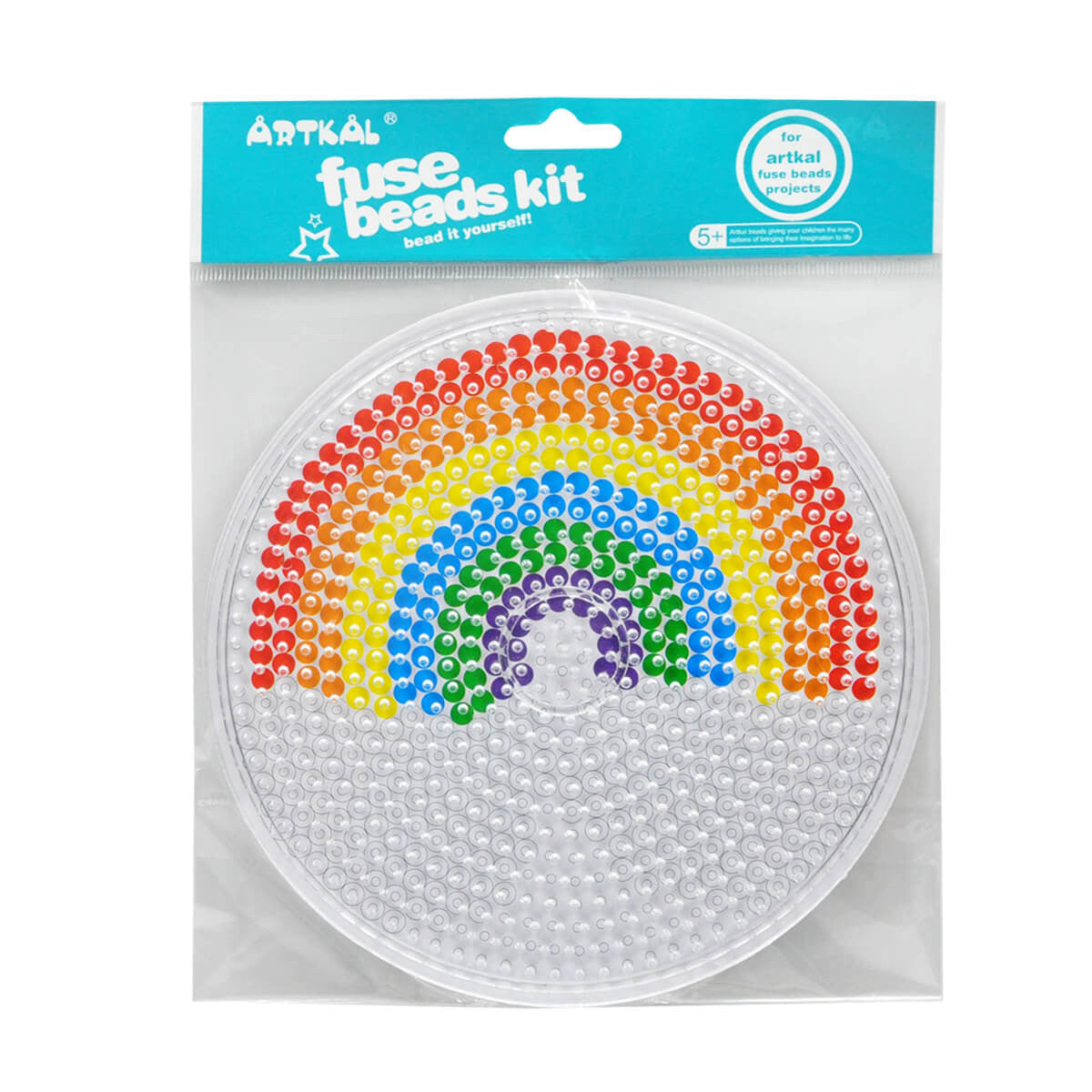 Artkal Beads 5mm Clear Large Round Circle Pegboards for DIY Crafts
