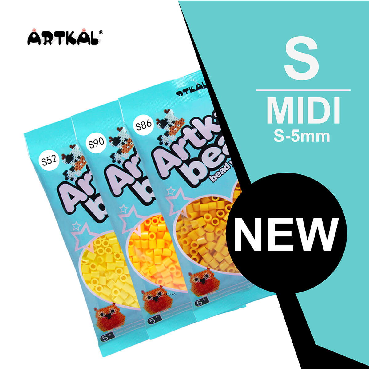 Artkal 72 bags MIDI Hama Beads S-5mm NEW Colors Set 1000 Count Pack –  Official Artkal Store