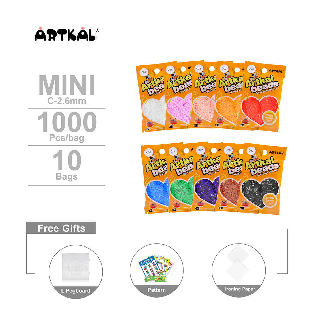 10 bags C-2.6mm 1000 Count Pack  (CB1000-10)