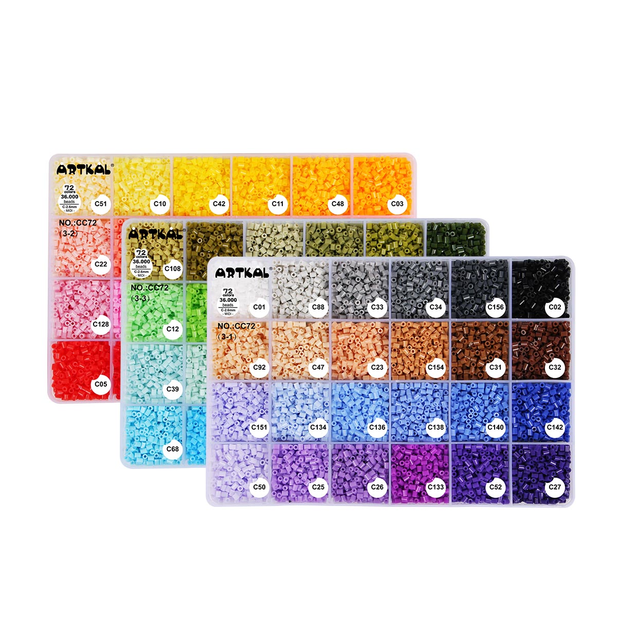 Artkal (192) Full Colors Storage Box Set C-2.6mm 96000 Mini Fuse Beads  CC192 – Official Artkal Store