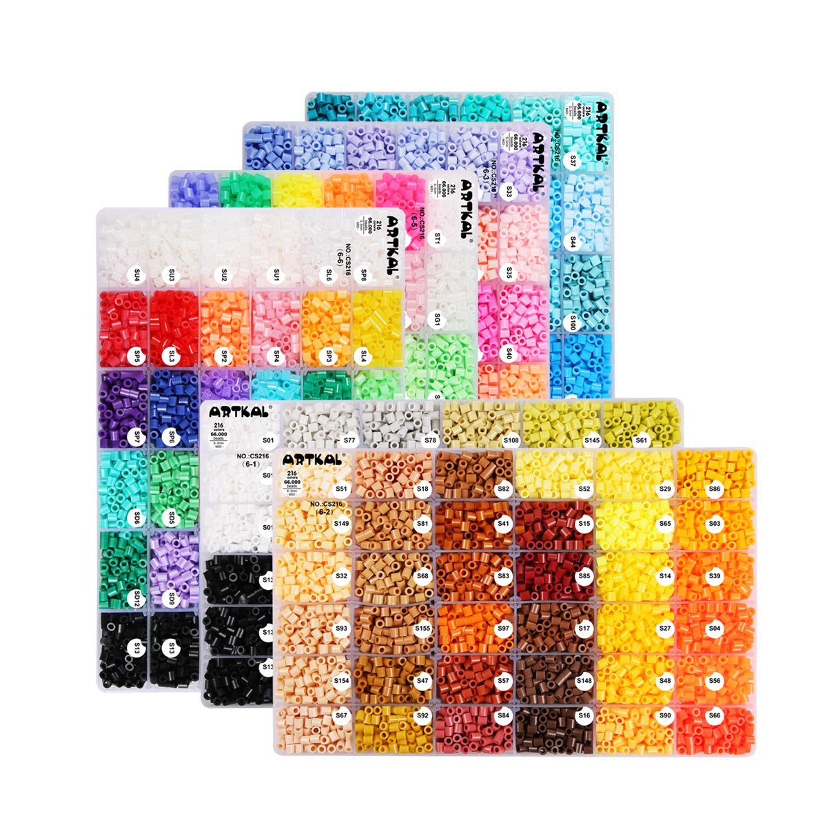 Artkal Beads 5mm Clear Large Square Pegboard for Midi Perler Beads Art –  Official Artkal Store