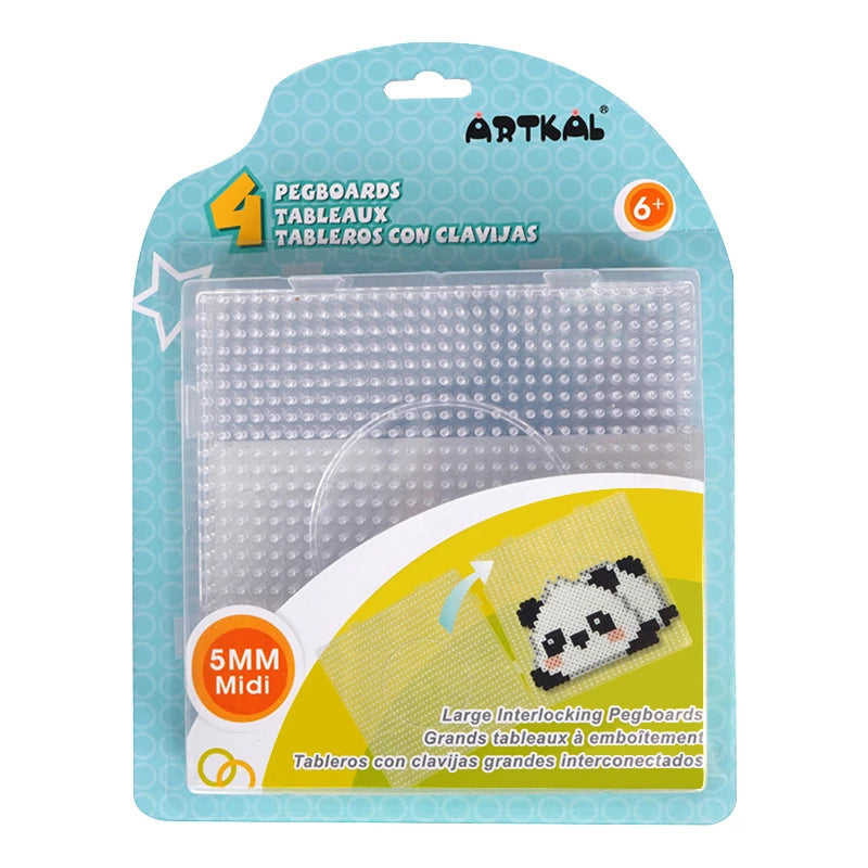 Artkalbeads 5mm Clear Large Square Pegboard for Midi Beads BP01-K