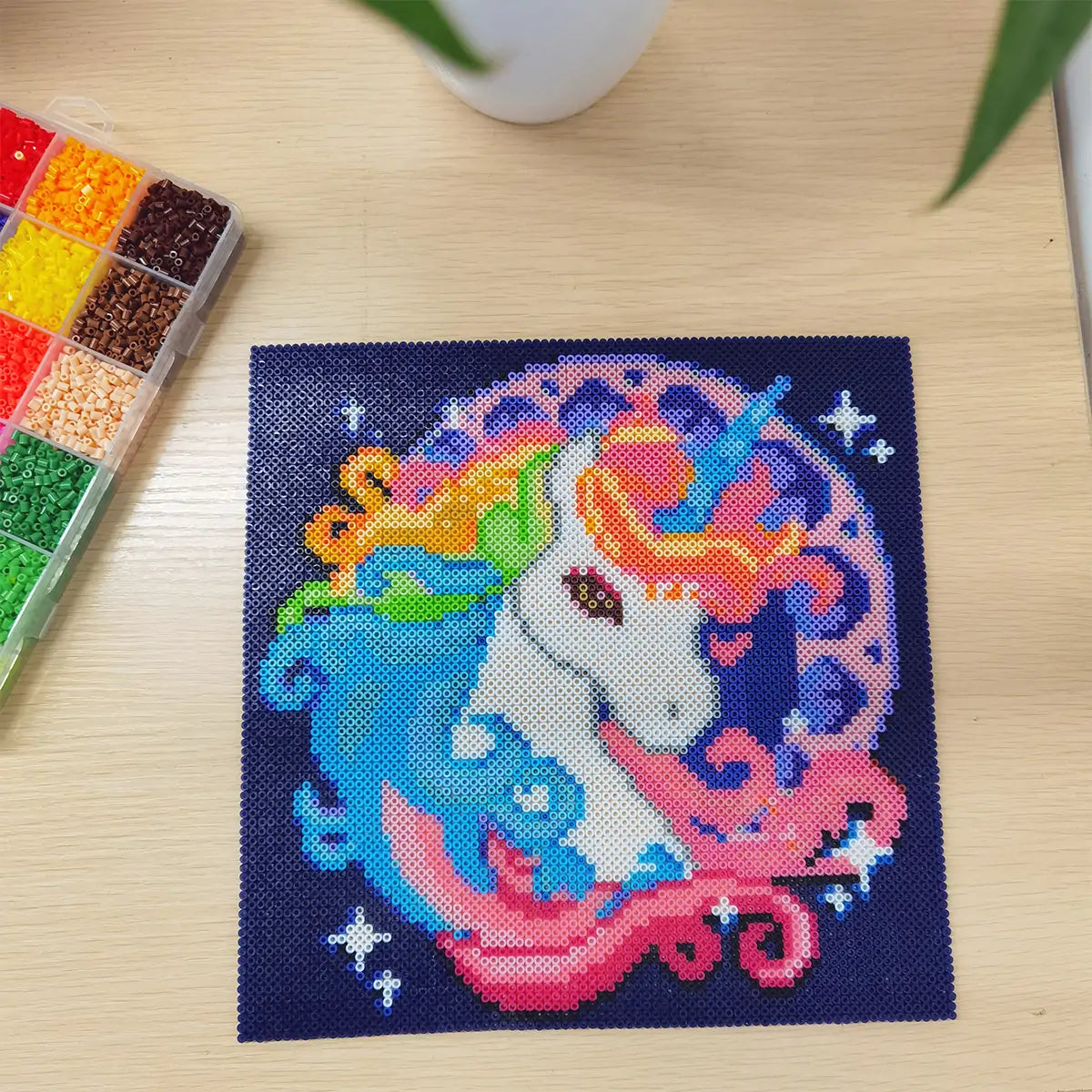 artkal fuse beads midnight Unicorn Pixel Painting