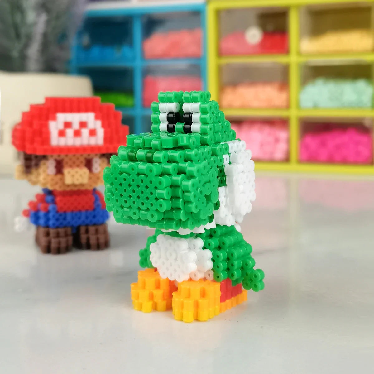 artkal fuse beads mario seires 3d yoshi pattern