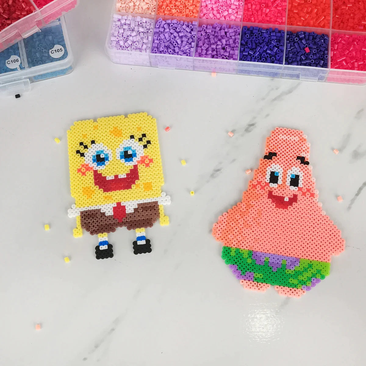 artkal fuse beads spongebob and patrick star