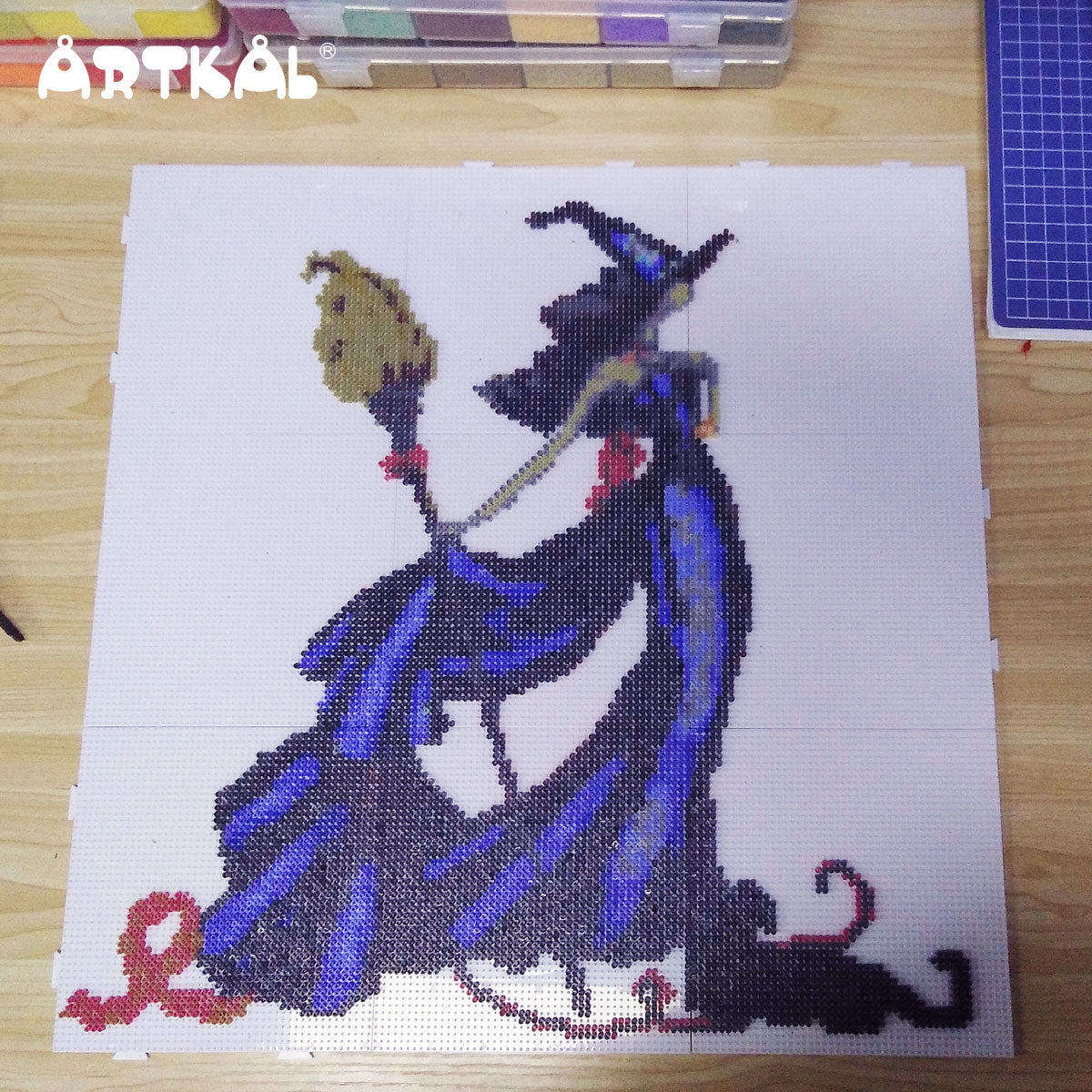 Hanging Painting - Halloween Witch - by Mini Beads