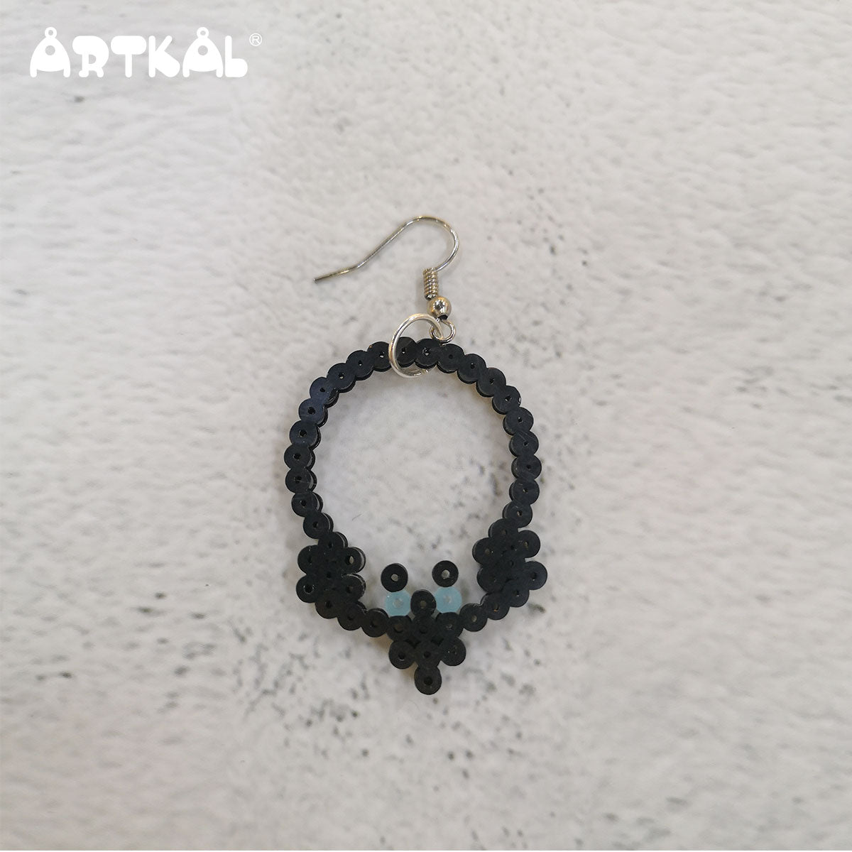 万圣节 - 圆形和蝙蝠耳环 2 - by Mini Beads