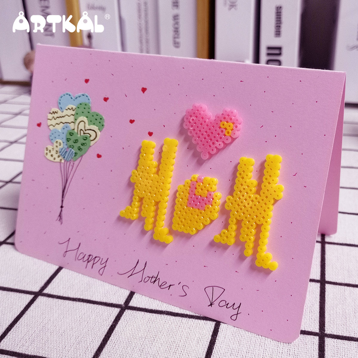 Ευχετήρια κάρτα για τη γιορτή της μητέρας - από τη Mini Beads