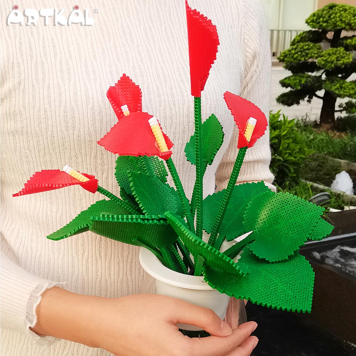 Anthurium Flowers- by Mini Beads