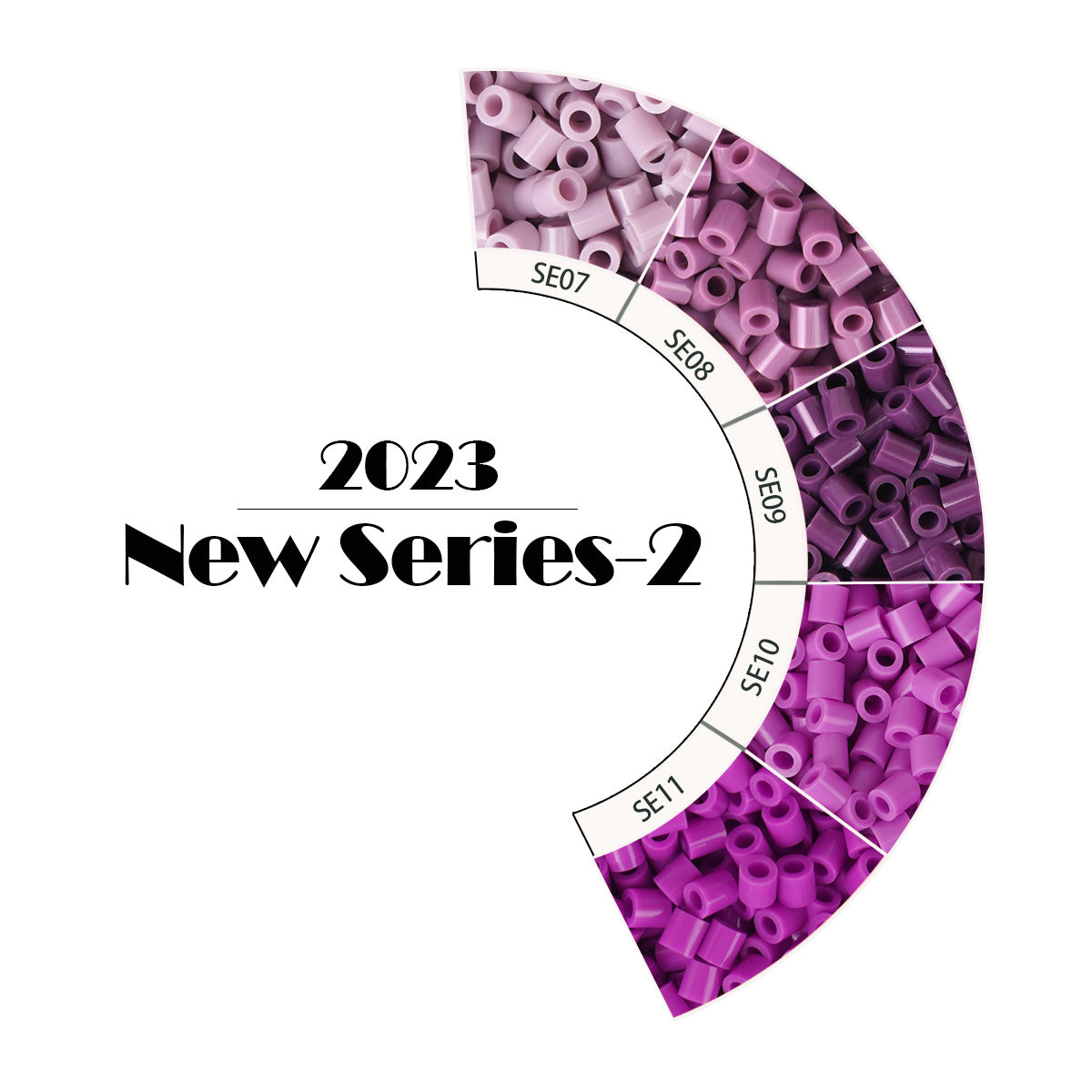 (SE7-SE11) Paquete individual de cuentas New Colors Purple-Midi S1000