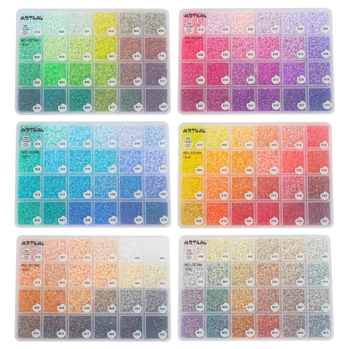 144 Colors Box Set M-2.6mm Mini Beads MC144