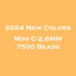 (2024 새로운 색상) C-2.6mm 7500 개/가방 미니 비즈