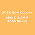 (สีใหม่ปี 2024) ลูกปัด Artkal ขนาดเล็กแพ็คเดียว C-2.6 มม. 2000P