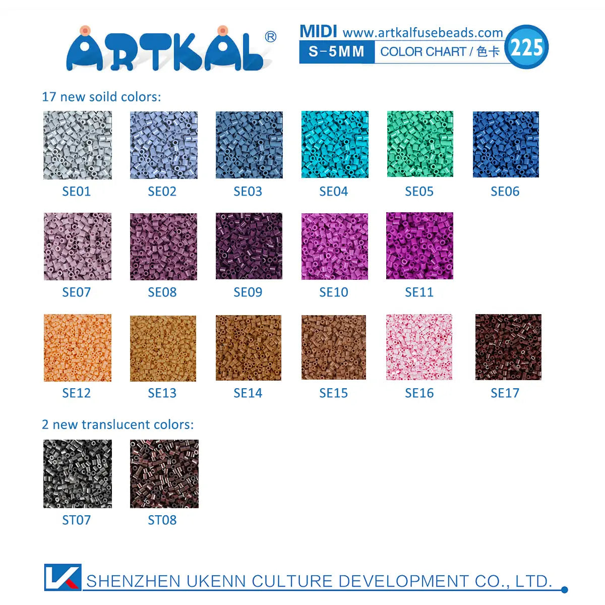 25 Sacculi 1000 Comiti Pack Midi S-5mm Artkal Beads (SB1000-25 )