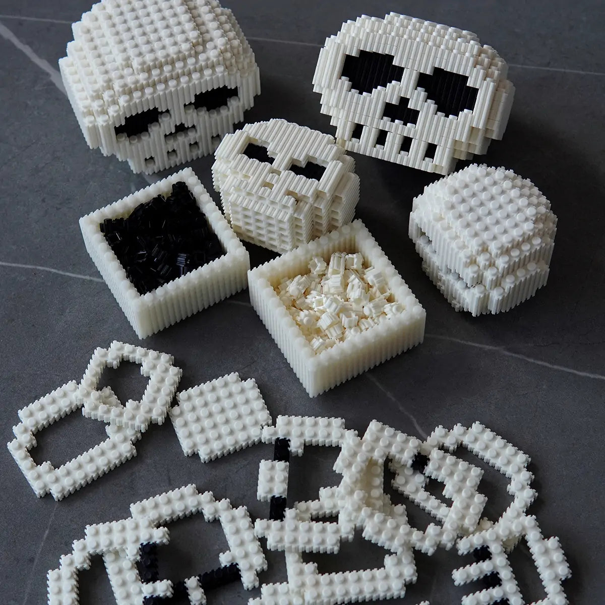 3D Building Blocks No.1006: Halloween Skulls(1600 pcs)