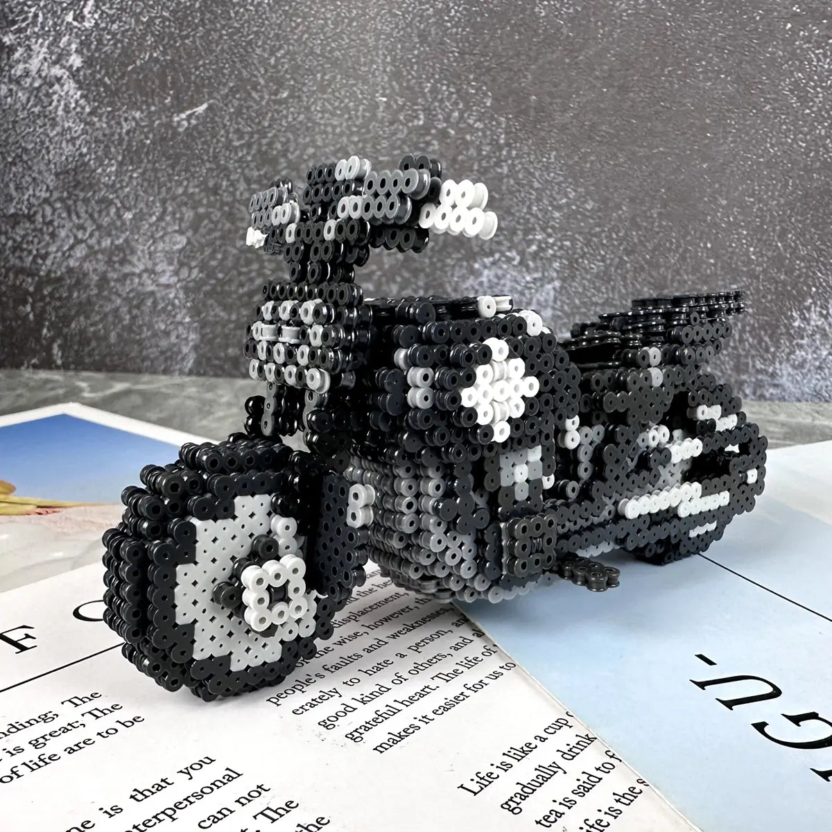 Schwarze 3D-Motorradkombination