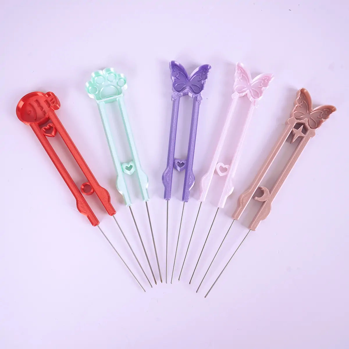 Dual-Needle Bead Picker Set For Mini Beads (Random Color)