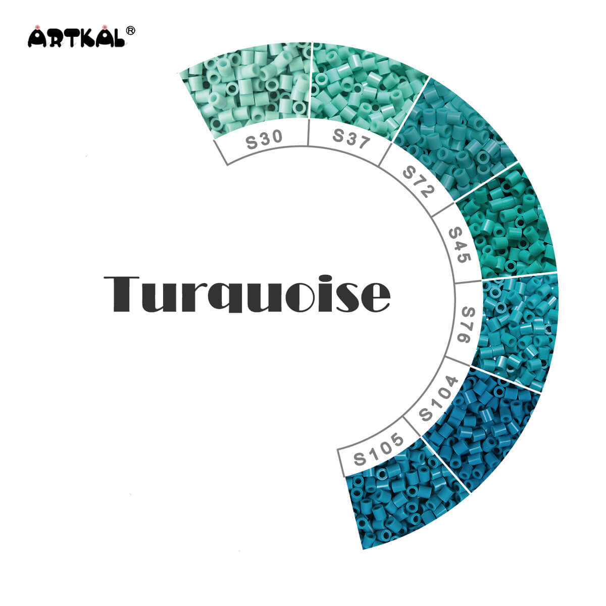Turquoise-Midi 1000 beads Single Pack