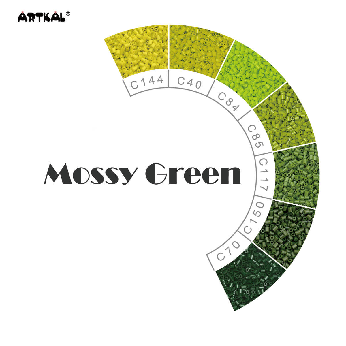 Mossy Green-Mini perles C 2000 perles paquet unique