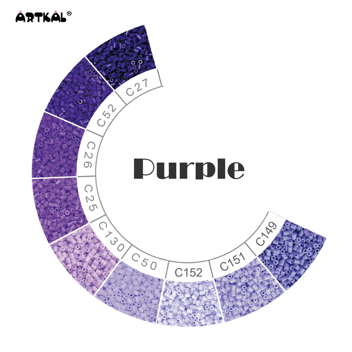 Purple-Mini Beads C 2000 бусин в индивидуальной упаковке