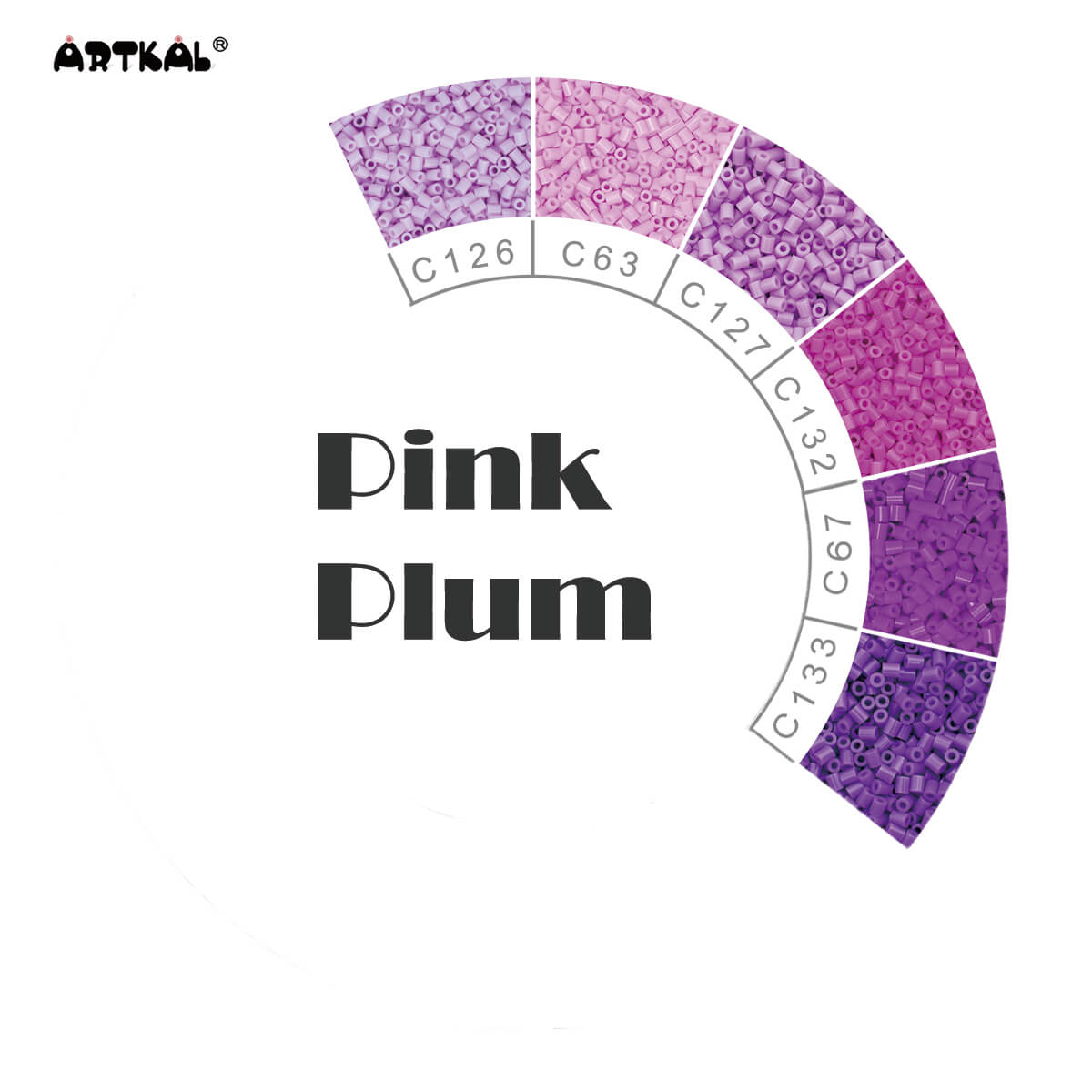 Бусины Pink Plum-Mini Beads C 2000 бусин в индивидуальной упаковке