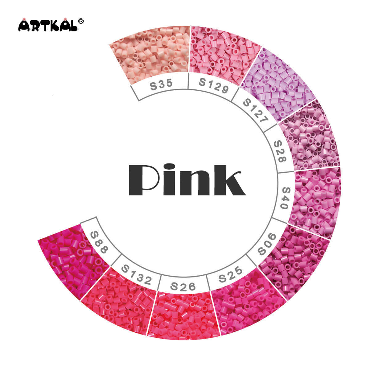 粉紅色-Midi 1000 珠單包