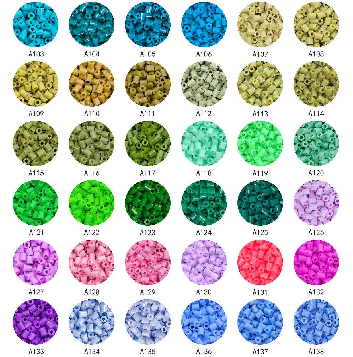 71 bolsas NUEVO juego de colores A-2.6mm Artkal Mini perlas (AB1000-N)