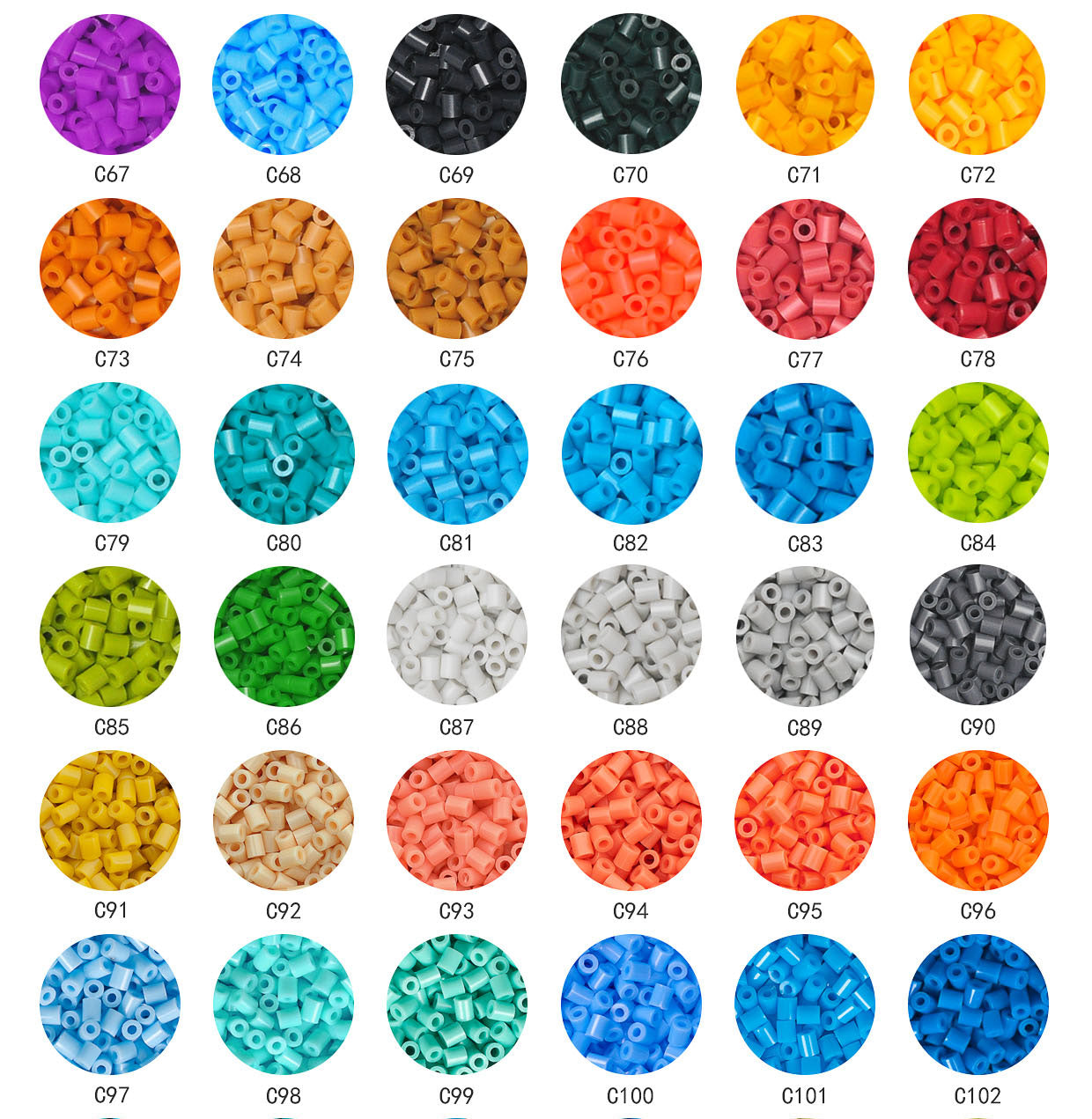 ΝΕΟ χρωματικό σετ C-2.6mm Artkal Mini beads (CB1000-N)