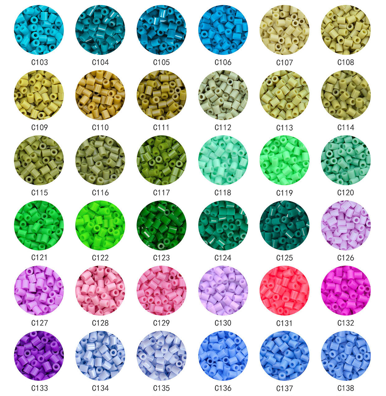 ΝΕΟ χρωματικό σετ C-2.6mm Artkal Mini beads (CB1000-N)