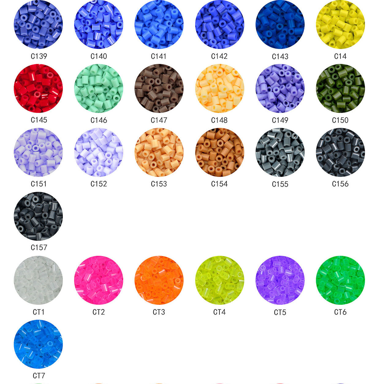 مجموعة ألوان جديدة C-2.6mm Artkal Mini Beads (CB1000-N)