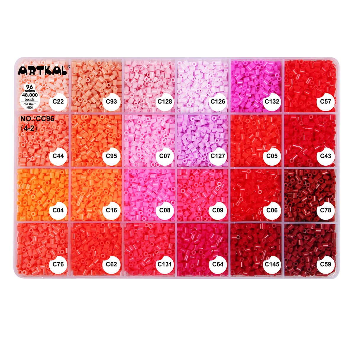96 colors C-2.6mm mini box set Artkal beads CC96