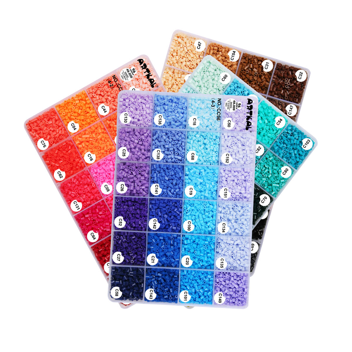 Μίνι κουτί σετ 96 χρωμάτων C-2.6mm Artkal beads CC96