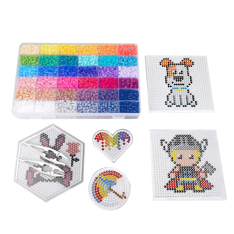 36 Color Box Set S-5mm Midi Beads Kit with Pegboards, αξεσουάρ