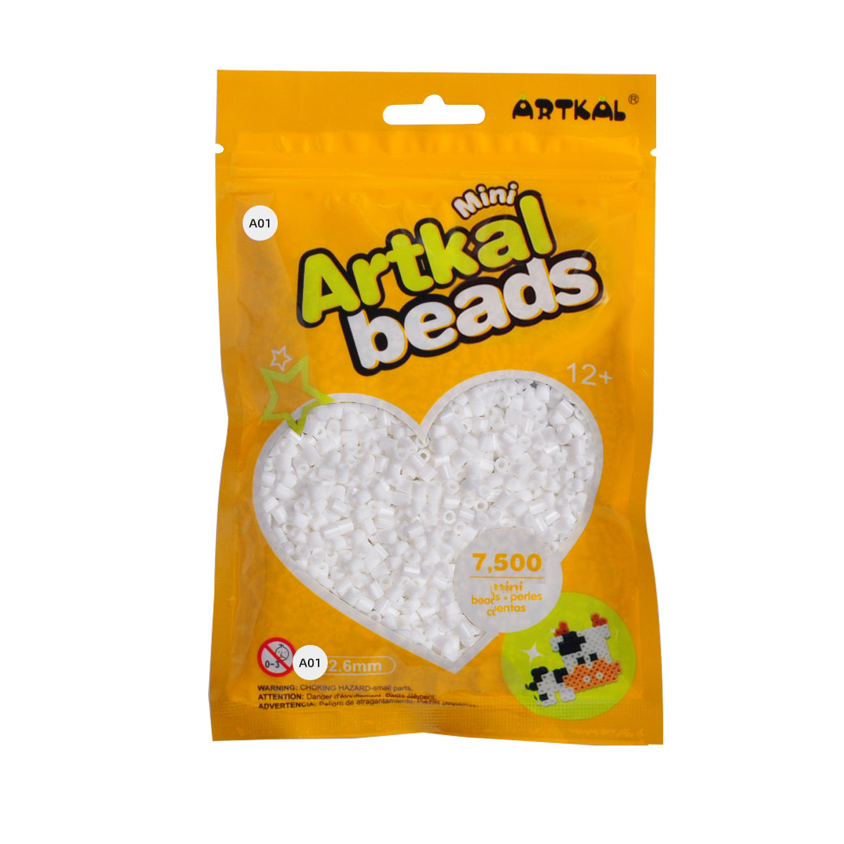 (A01-A50) A-2.6mm 7500P single pack mini artkal beads