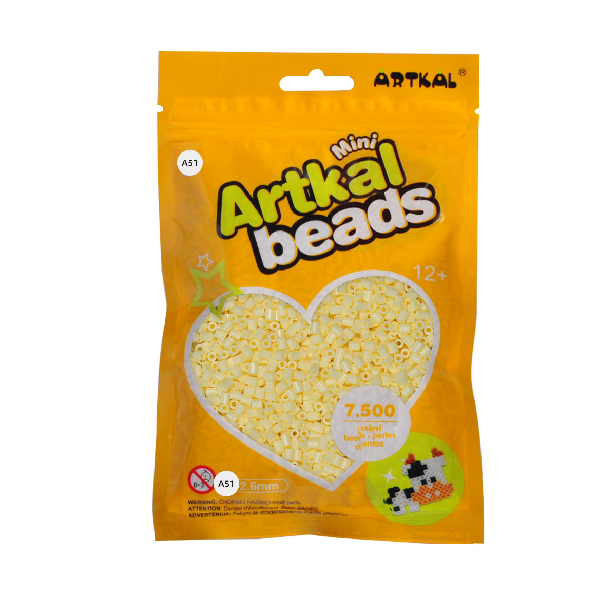 (A51-A100) A-2.6 mm 7500P Einzelpackung Mini-Artkal-Perlen